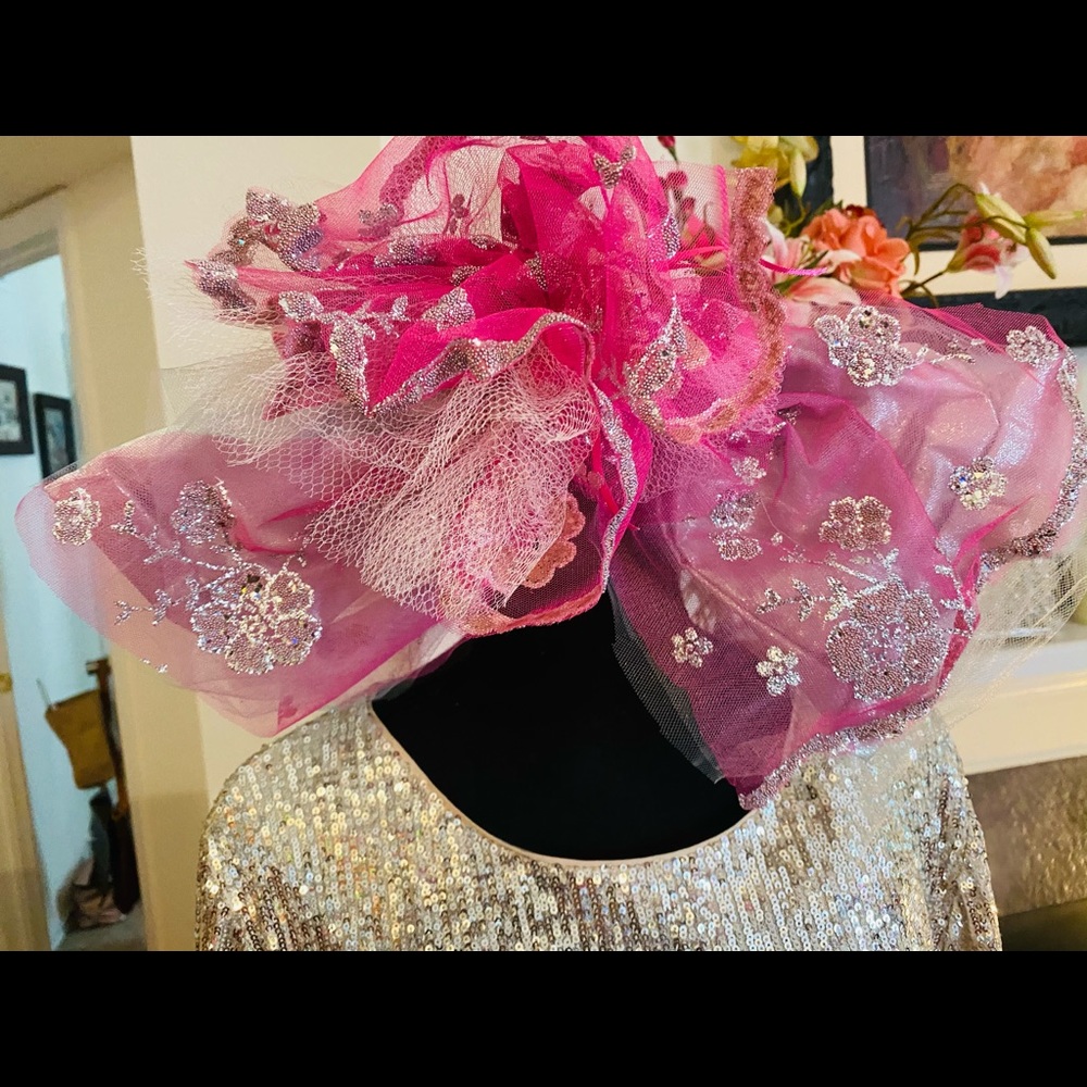 Pink and Metallic Headband
